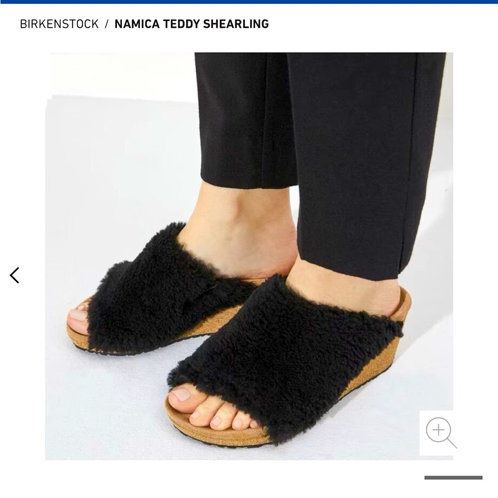 Papillon by Birkenstock Black Shearling Namica Teddy 38